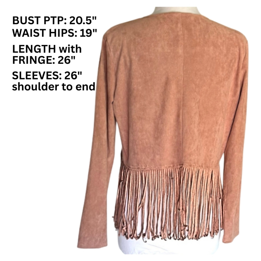 Easel Soft & Lux Suede Jacket In Dusty Rose Oversized Small Medium - Picture 3 of 9